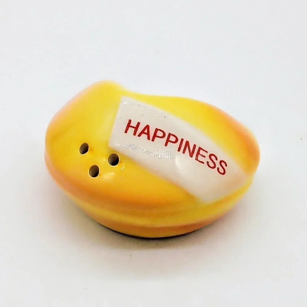 Pier 1 Happiness Fortune Cookie Ceramic Salt Shaker